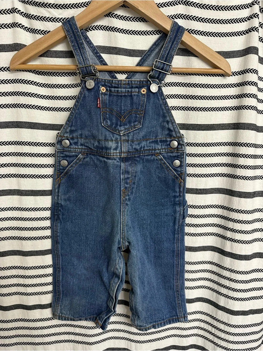 Levi's Classic Indigo Kids Denim Overalls-Size 18M